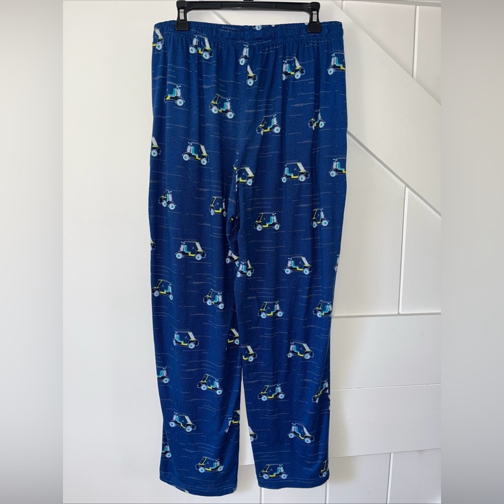 PGA TOUR Men's Golf Cart Pajama Pjs Lounge Pants Blue Size Large Soft - Picture 2 of 9